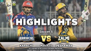 Karachi Kings vs Peshawar Zalmi  Full Match Highlights  Match 15  2 March  HBL PSL 2020  MA2 [upl. by Sauls221]