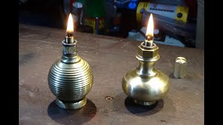 Make Lovely Long Burn Brass Oil Lamps A Brass Door Knob Hack [upl. by Neyuh]