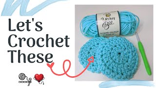 How to Crochet Kitchen Dish Scrubbies Easy Beginner Tutorial [upl. by Iclek]