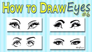 How To Draw Caricature Eyes  Womens [upl. by Tnirb982]