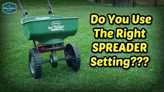 Fertilizer Spreader Settings  How To Calibrate Spreader For Milorganite and Other Fertilizers [upl. by Sualokcin]