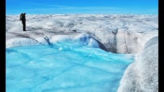 Glacial moulin formation triggered by rapid lake drainage [upl. by Borden]