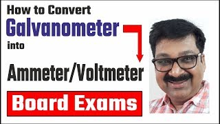 How to convert Galvanometer into Ammeter or Voltmeter CBSE Board Exams 2019 arvindacademy [upl. by Atiseret708]