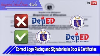 Correct Logo and Signatory Placing in Docs amp Certificates EducNation [upl. by Hairabez]