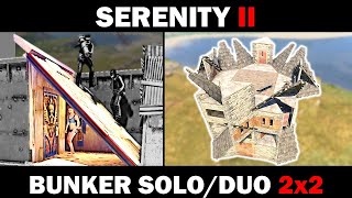 Serenity 2  Simple 2x2 SoloDuo RUST Bunker Base  2327 Rockets to TC [upl. by Haven13]