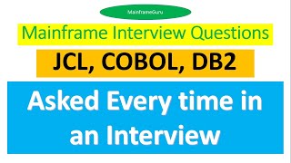 Mainframe Interview Questions and Answers for Experienced more than 1 years COBOL JCL DB2  Learn [upl. by Killy]