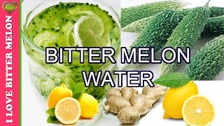 DIABETES BITTER MELON INFUSSED WATER with GINGER GOURD KARELA juice smoothie करेला विधि रस ठग [upl. by Ventura]