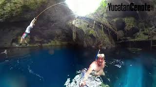 Progreso Mexico Shore Excursion  Cenote Rope Swing with YucatanCenote [upl. by Anerys]