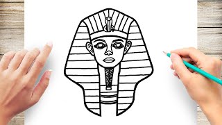 How to Draw An Egyptian King Pharaoh [upl. by Anavahs]