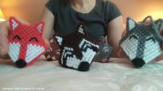 How To Make Plastic Canvas Animal Kiss Squeeze Cheek Ornaments  Red Fox [upl. by Oivat503]