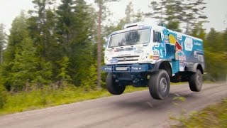 Kamaz T4 Dakar Truck Chases a Volkswagen Polo R WRC [upl. by Notsa941]