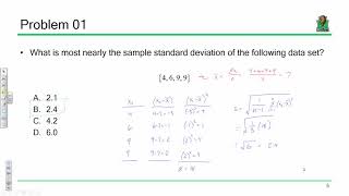 FE Exam Review Probability amp Statistics 20191113 [upl. by Saxen]