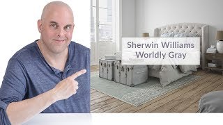 Sherwin Williams Worldly Gray Color Review [upl. by Ahsrav]