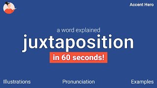 JUXTAPOSITION  Meaning and Pronunciation [upl. by Nagaet]