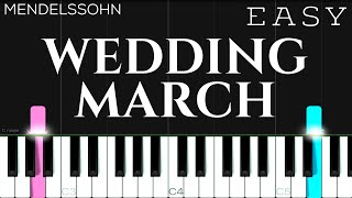 Mendelssohn  Wedding March  EASY Piano Tutorial [upl. by Dusa]