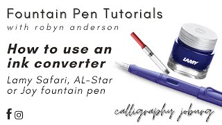 Fountain Pen Tutorials  How to use a Lamy converter [upl. by Atterrol]