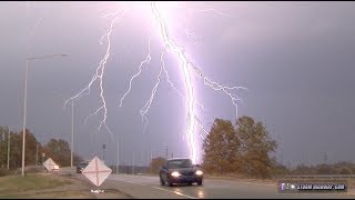 Lightning barrage hail amp tornado from November supercell  St Louis area [upl. by Gerstein]