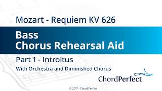 Mozarts Requiem Part 1  Introitus  Bass Chorus Rehearsal Aid [upl. by Emily820]