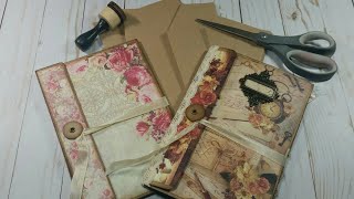 Part 2 Making an Envelope Journal Junk Journal Booklet Folio Tutorial [upl. by Aihsemak]