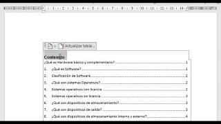 Como Insertar Tabla de Contenido en Documento Word Fácil [upl. by Adyan]