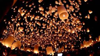 Floating Lanterns Festival  Yi Peng  Loy Krathong  Chiang Mai Thailand [upl. by Mathe]