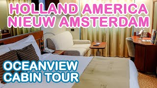 Nieuw Amsterdam Oceanview Cabin Tour Holland America [upl. by Eslek565]