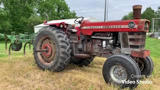 Chisel plowing with the 1130 Massey  Oliver chisel plowing [upl. by Ybhsa147]