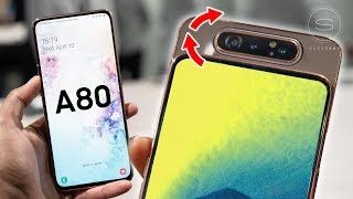 Samsung Galaxy A80 HandsOn  Rotating Camera Madness [upl. by Leff]