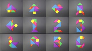 How to make a paper TANGRAM  Origami [upl. by Kantos742]