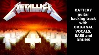 Metallica  Battery BACKING TRACK Original vocals bass drums [upl. by Raimund]