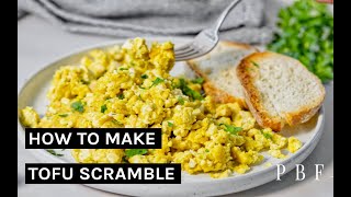 Easy Tofu Scramble Vegan Scrambled Eggs [upl. by Farrel566]