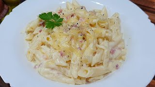 Carbonara cu Smantana si Bacon Gata in doar 10 minute  AdeLinas Kitchen [upl. by Ellehcar]