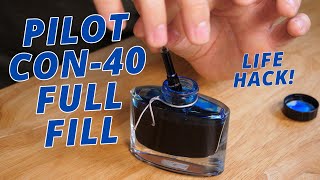 How To Fully Fill A Pilot Con40 CartridgeConverter Fountain Pen [upl. by Assillem216]