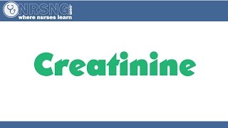 Creatinine 10 minute breakdown BUN Creatinine Ratio GFR [upl. by Karim238]