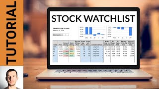 Create Your Own Stock Watchlist Beginner Google Sheets Tutorial [upl. by Greene]