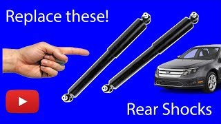 How to replace rear shocks in a 2012 Ford Fusion [upl. by Zachariah]