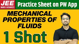 MECHANICAL PROPERTIES OF FLUIDS in 1 Shot  From Zero to Hero  JEE Main amp Advanced [upl. by Atteynot53]