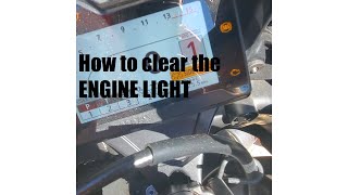 How to reset ECU and clear codes engine light 2017 Honda CBR1000RR [upl. by Noslrac]