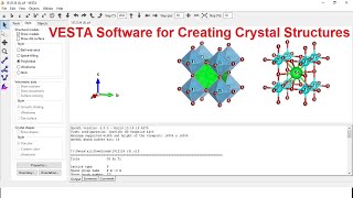 VESTA Tutorial for Creating Crystal Structures VESTASoftware [upl. by Siol]