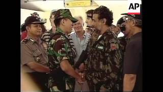 EAST TIMOR GUSMAO BIDS FAREWELL TO INDONESIAN TROOPS [upl. by Carma755]