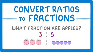 GCSE Maths  How to Convert Ratios into Fractions 83 [upl. by Nevlin]