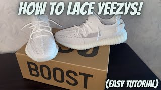 HOW TO LACE YEEZYS [upl. by Eatnohs]