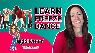 Learn Freeze Dance  STOP Childrens Song and More  Dance Song for Kids by Patty Shukla [upl. by Wynny]