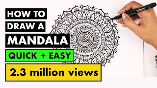 how to draw MANDALA ART for beginners  Vijayta Sharma [upl. by Sosthenna]