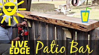 Live Edge Patio Bar  Woodworking [upl. by Mast149]