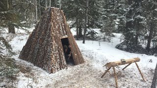 Building a Log Home in the Canadian Wilderness Pt3 [upl. by Nolita]