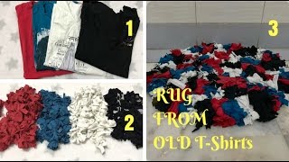 How to Make a Rag Rug Using Old TShirts  Recycle amp Reuse your Clothes by Live Creative [upl. by Alithea]