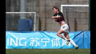 Female footballer took off her jersey to celebrate a goal [upl. by Vocaay]