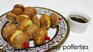 EASY POFFERTJES  Mini cake How to make Easy poffertjes by FoodTech [upl. by Bonar]