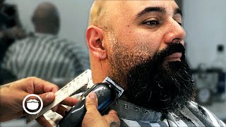 Bald Mans Incredible Beard Transformation  Honest Barber [upl. by Inilahs]